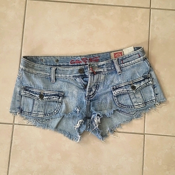 Pants - Jean Shorts Low Waist Cheeky